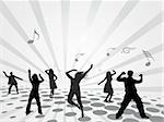 music background and dancing people, wallpaper