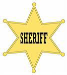 gold star sheriff badge from the old west