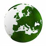 3d rendering of a grass earth - europe close up