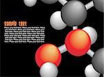 group of molecule isolated on black, vector illustration