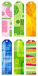 abstract retro bookmarks vector illustration