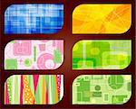 abstract retro business card backgrounds vector illustration