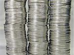 Pile folded coins