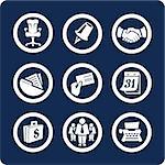 Business and Office 9 vector icons (set 5, part 2)