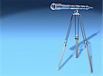 Telescope mounted on a tripod
