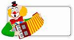 Clown the accordionist – one of series of clowns musicians