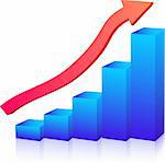 Business growth graph up arrow