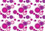 A seamless flower pattern in the colors pink and purple
