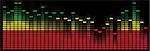 Graphic equalizer in red, yellow and green