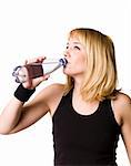 Work-out Girl drinking water