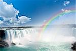 Spectacular rainbows at Canadian side of Niagara Falls