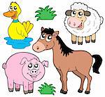 Farm animals collection 5 - vector illustration.