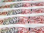 Detail of British Pounds banknotes money