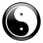 Yin-yang symbol of harmony, balance and opposite