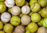 a picture of a bunch of softballs