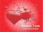 abstract red love design background