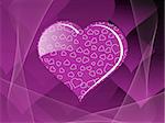 purple color valentine card vector