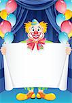 Vector illustration - ginger clown