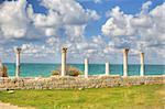 The ancient city is located on the shore of the Black Sea at the outskirts of Sevastopol on the Crimean peninsula of Ukraine