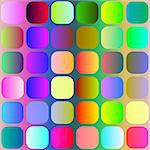 seamless texture of colorful rounded square dots