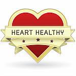 Heart Healthy label or sticker for food and product packaging - vector suitable for web or print use
