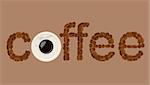 Vector background with cup of coffee. Easy to edit and modify. EPS included.