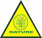 Nature preservating tree triangle icon