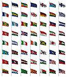 World Flags Set 2 of 4 - E to M - set of flags in alphabetical order from Eritrea to Malaysia