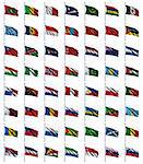 World Flags Set 3 of 4 - M to S - set of flags in alphabetical order from Maldives to Slovenia