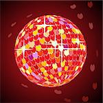 Vector valentine disco ball. Easy to edit and modify. EPS file included.