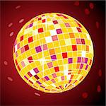 Vector disco ball. Easy to edit and modify. EPS file included.