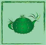 Vector teapot on a grunge background. Easy to edit and modify. EPS file included.