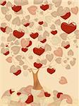 Vector valentine tree. Easy to edit and modify. EPS file included.