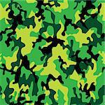 Dark green jungle camouflage with seamless repeating design