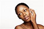 African woman with natural make-up headshoot