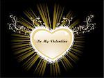 vector background with artistic design and heart frame