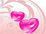 artistic design background with pink heart shape