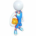 A Basketball Concept And Presentation Figure In 3D