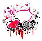 Colorful Love and music background
