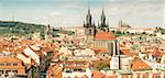 Red roofs, cathedral and Palace of Prague, Czech Republic