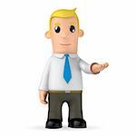 3d funny cartoon character manager