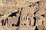 Petra Tombs - Nabataeans capital city (Al Khazneh) , Jordan.Roman Empire period. The Palace Tomb and The Corinthian Tomb.