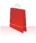 Elegant bag for shopping red color