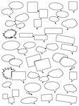 Blank speech bubbles. Please check my portfolio for more cartoon illustrations.