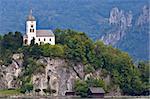 Johannesberg Chapel, Traunkirchen, Traunsee Lake in Austria