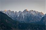 Gosaukamm, a rugged chain of mountains in Dachstein, Salzkammergut, Austria