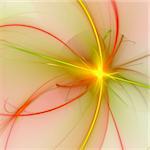 Abstract background. Yellow - red palette. Raster fractal graphics.