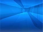 Abstract simple dynamic transparent virtual interior