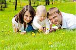 Lovely family in the park