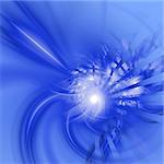 Abstract background. Blue - white palette. Raster fractal graphics.